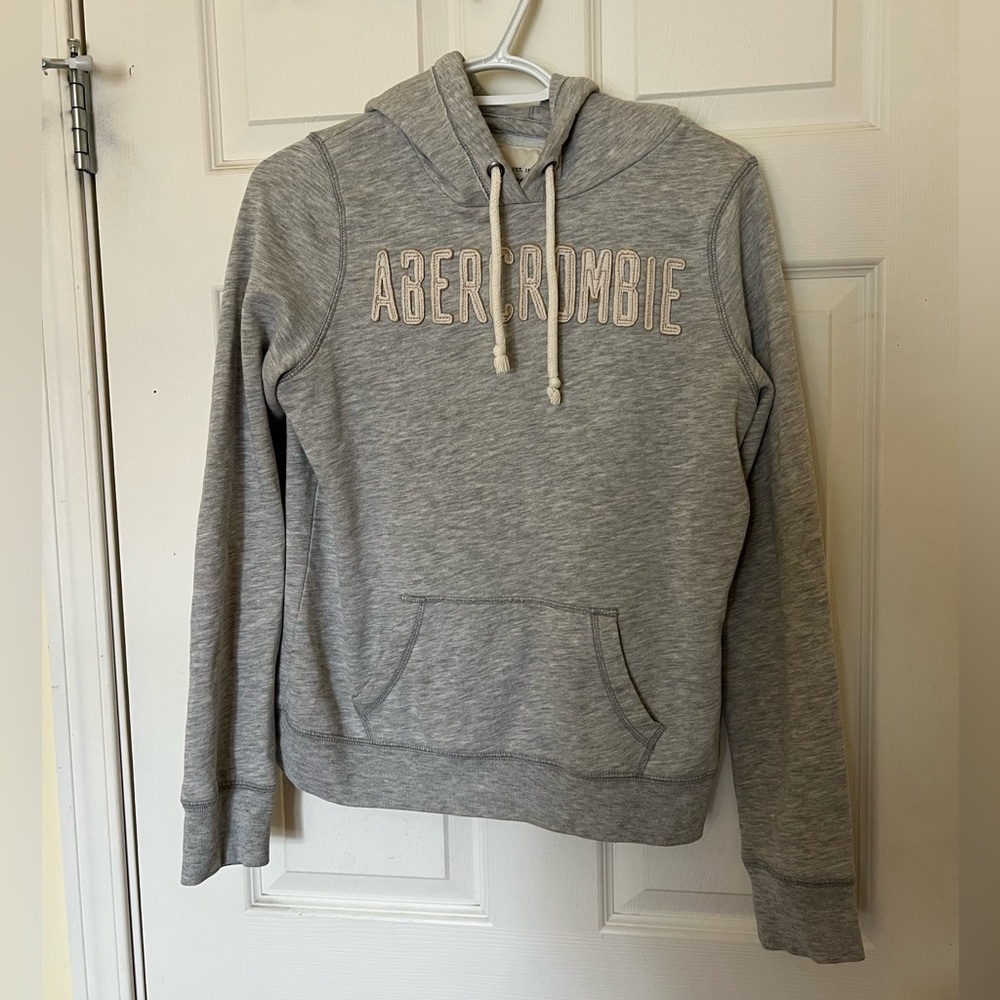 Y2K Grey Vintage Abercrombie and Fitch hoodie